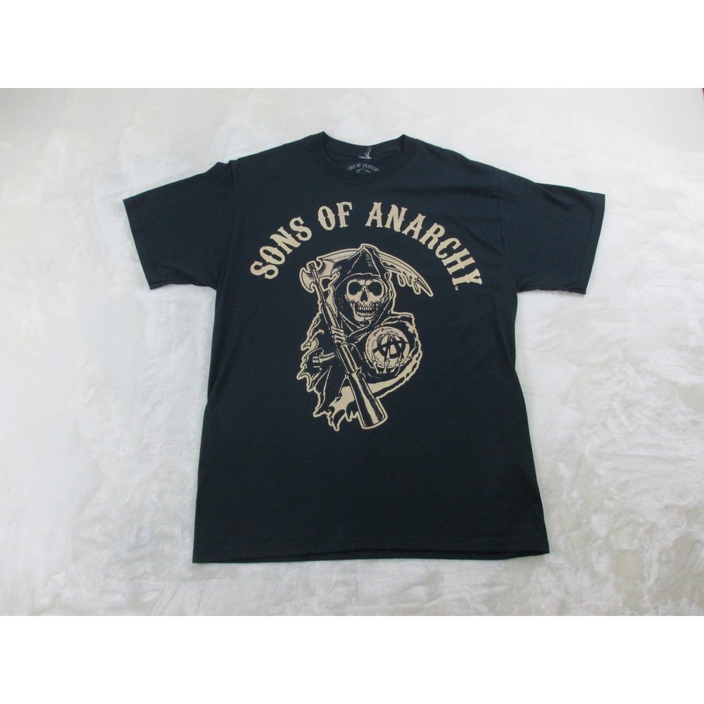 Sons Of Anarchy Shirt Mens Large Black Grim Reaper Television Series